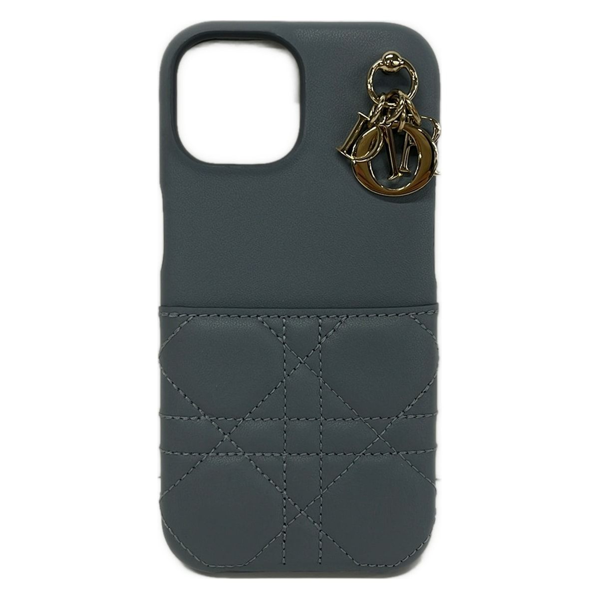 Dior Mobile Phone Case Lady Blue Gray Leather