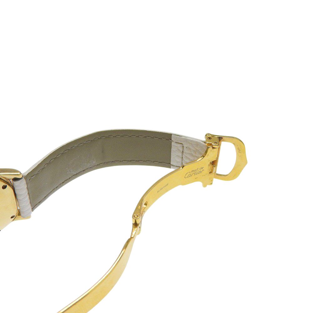 Cartier Mastrond Aftermarket Bezel 925 Sterling Silver Diamond Leather Quartz — view 7
