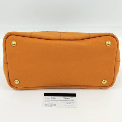 Prada Canapa Handbag Canvas Orange — view 4