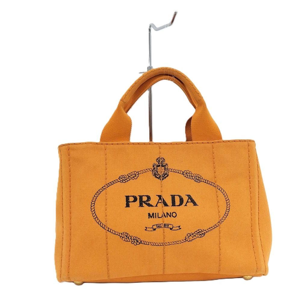 Prada Canapa Handbag Canvas Orange