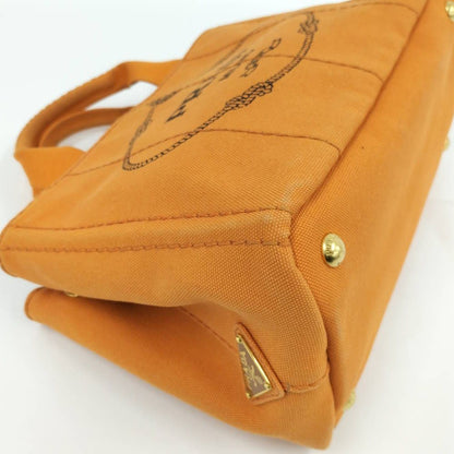 Prada Canapa Handbag Canvas Orange — view 3