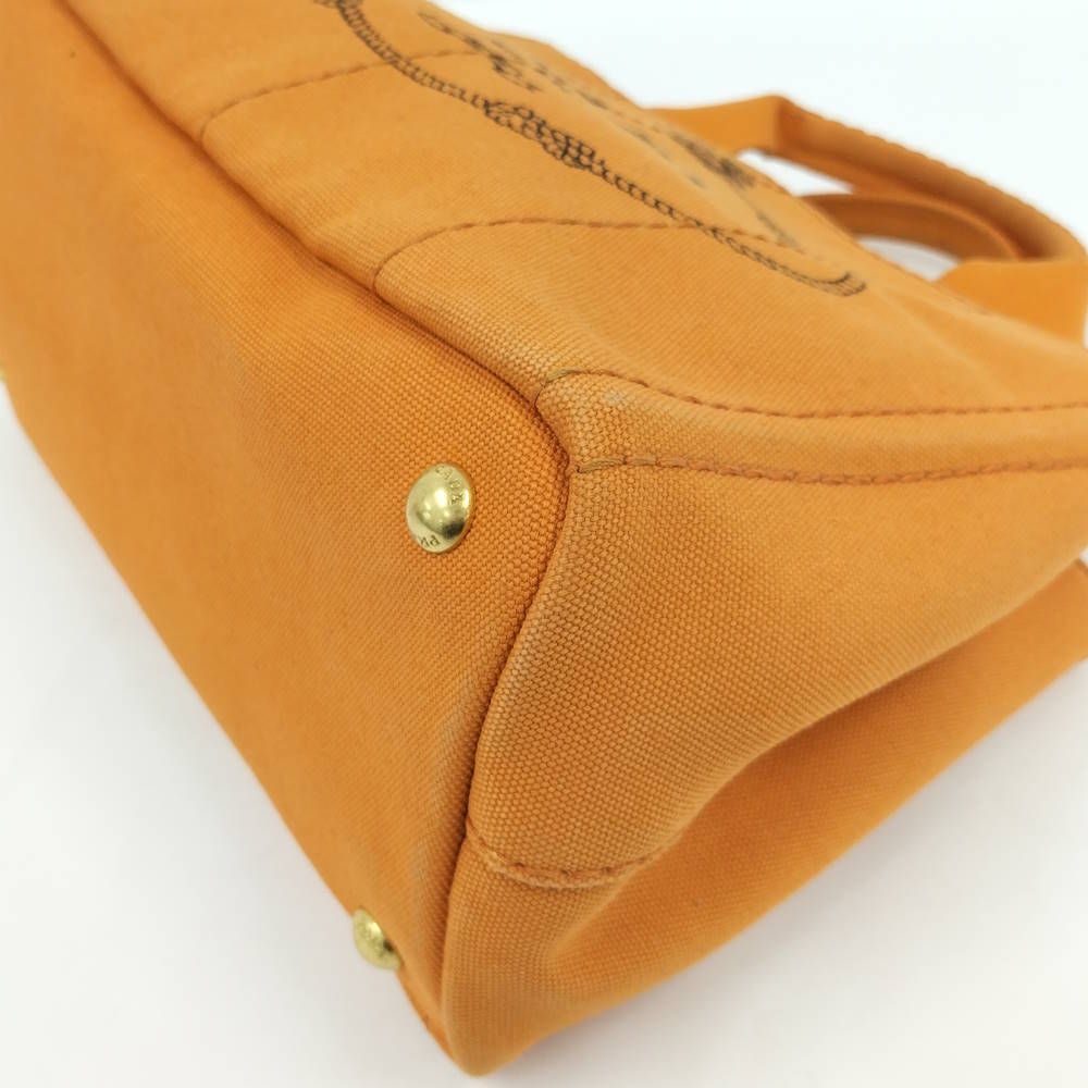 Prada Canapa Handbag Canvas Orange — view 5