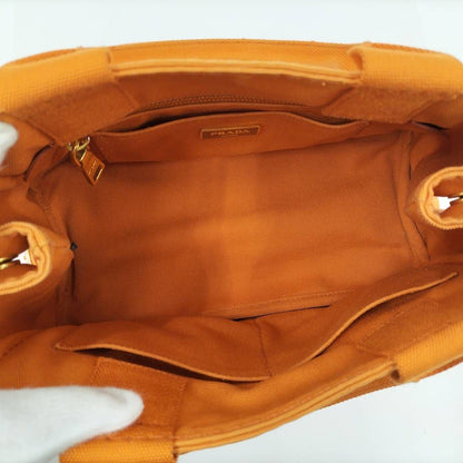 Prada Canapa Handbag Canvas Orange — view 9