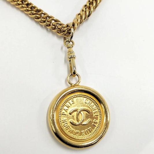 Chanel Coin Necklace Plated Gold