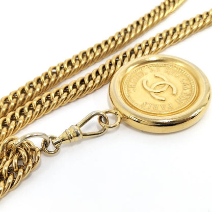 Chanel Coin Necklace Plated Gold — view 7