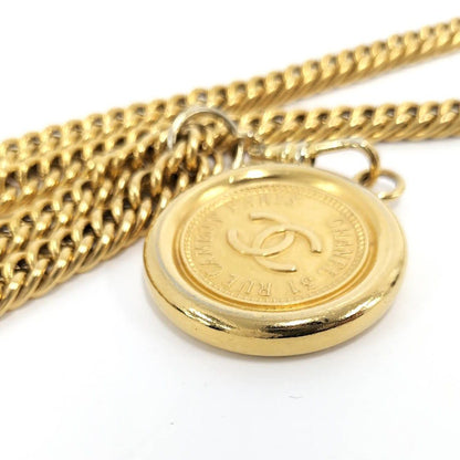Chanel Coin Necklace Plated Gold — view 6
