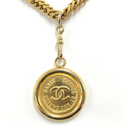 Chanel Coin Necklace Plated Gold — view 2