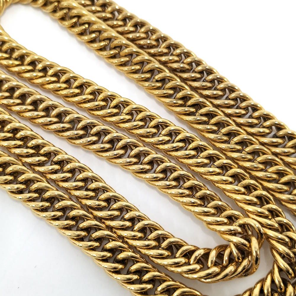 Chanel Coin Necklace Plated Gold — view 9