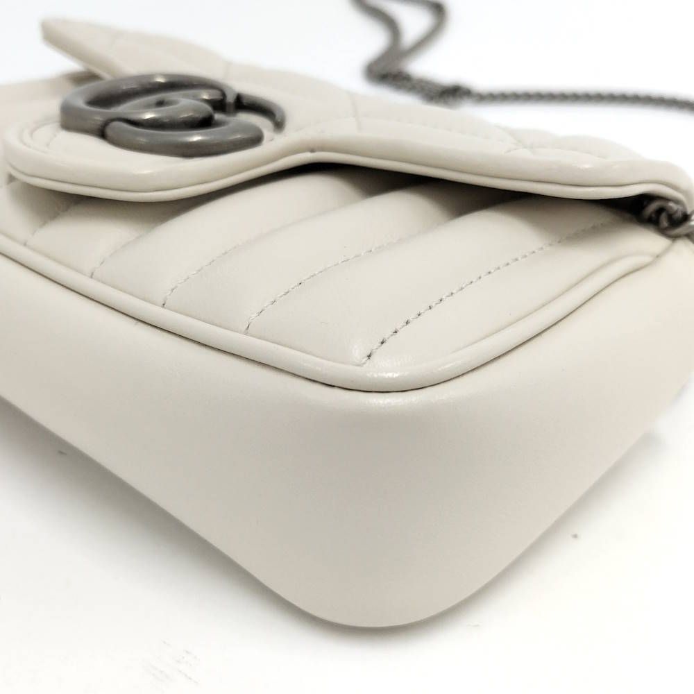 Gucci Shoulder Bag Marmont White Leather — view 3