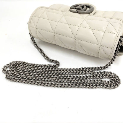 Gucci Shoulder Bag Marmont White Leather — view 5
