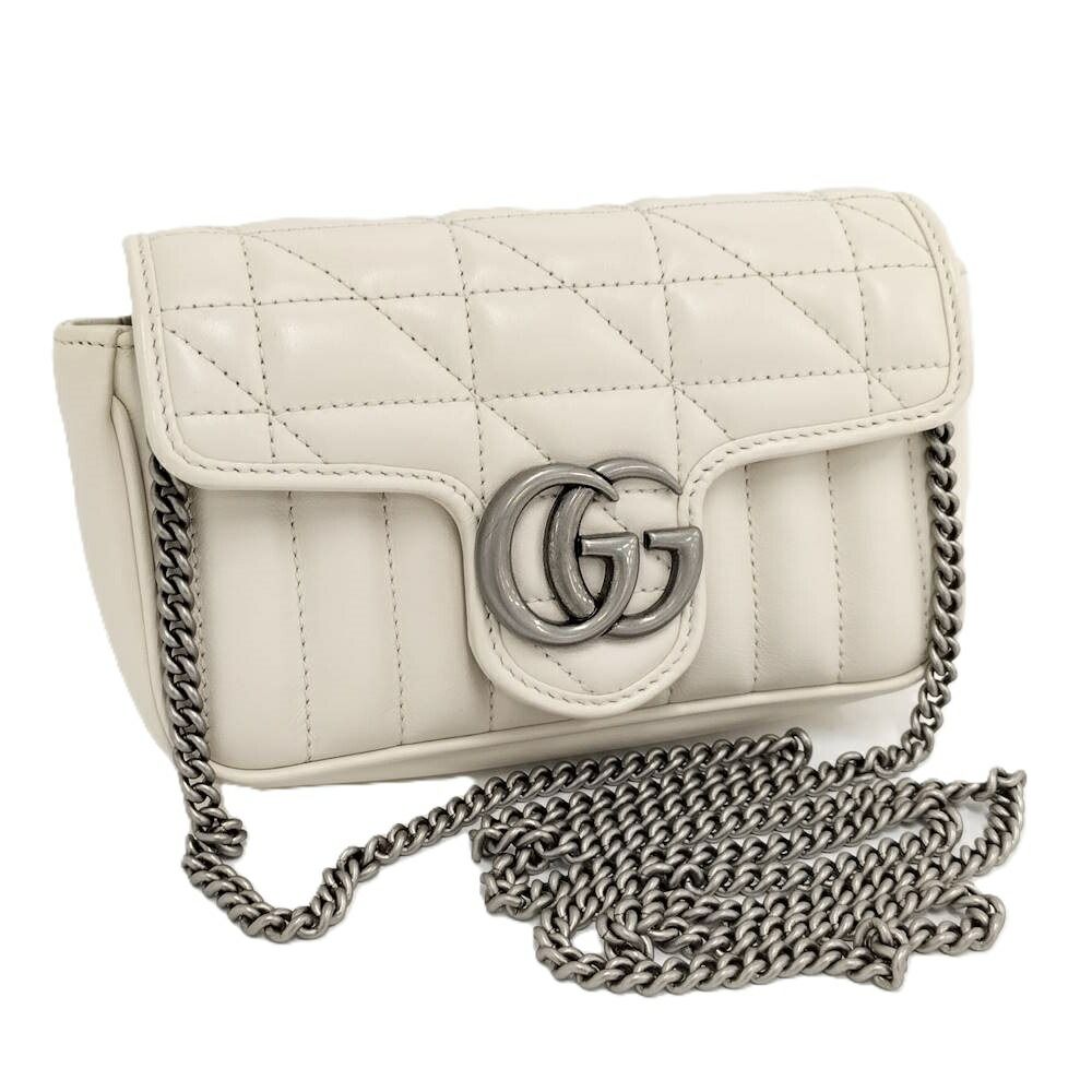 Gucci Shoulder Bag Marmont White Leather