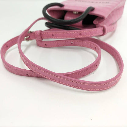 Balenciaga Shopping Phone Shoulder Bag Leather Pink — view 8