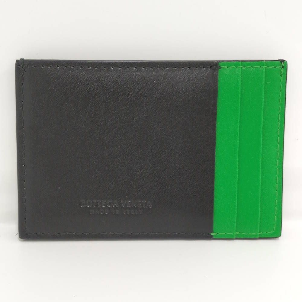 Bottega Veneta Card Case Maxi Intrecciato Leather Black — view 2