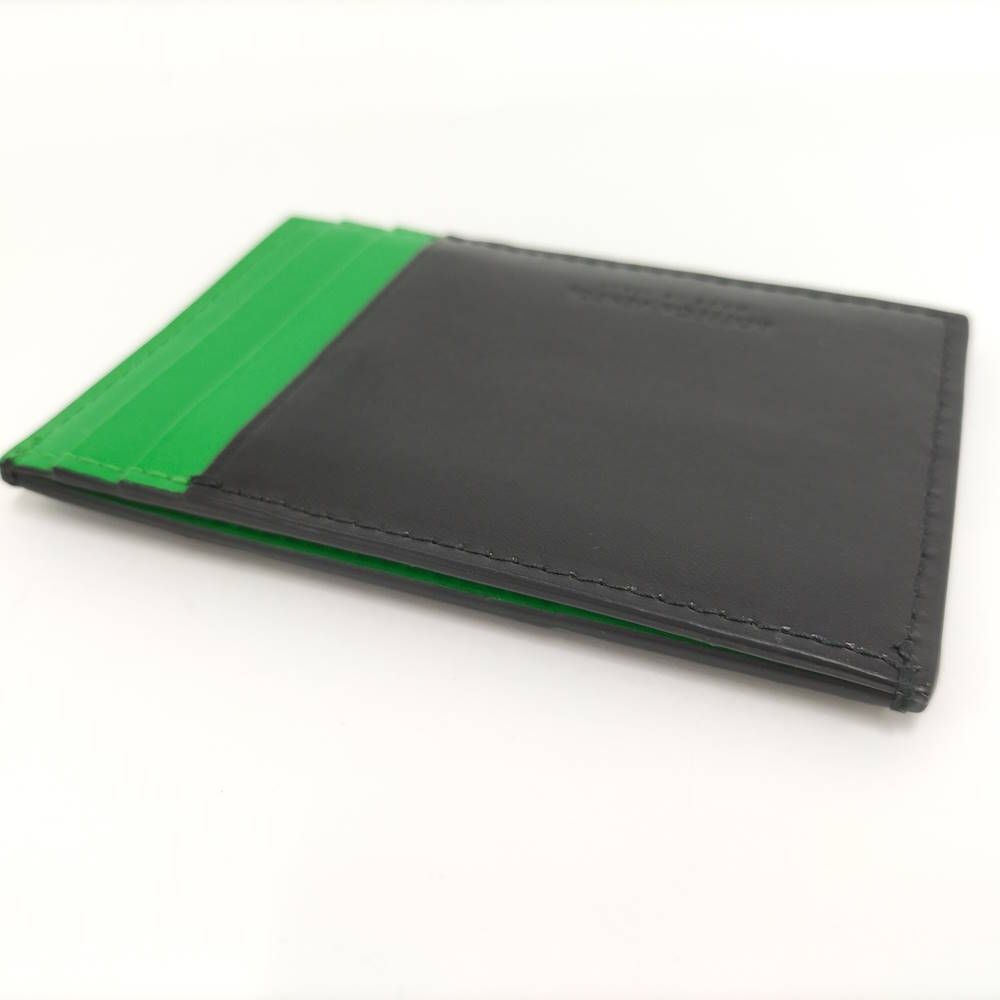 Bottega Veneta Card Case Maxi Intrecciato Leather Black — view 5