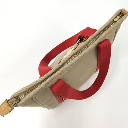 Louis Vuitton Antigua Cabas MM Tote Bab Canvas Leather Beige Red — view 7