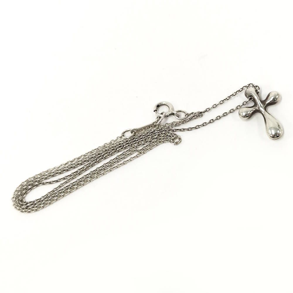 Tiffany & Co Elsa Peretti Small Cross Necklace Silver — view 6