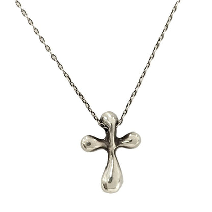 Tiffany & Co Elsa Peretti Small Cross Necklace Silver