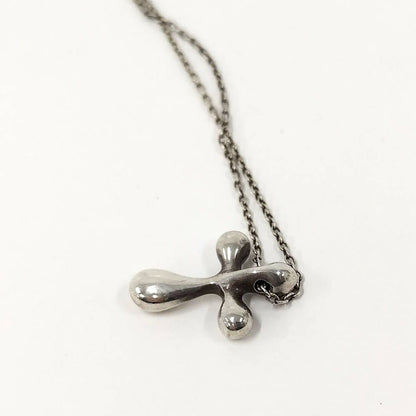 Tiffany & Co Elsa Peretti Small Cross Necklace Silver — view 4