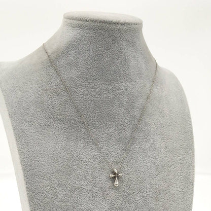 Tiffany & Co Elsa Peretti Small Cross Necklace Silver — view 2
