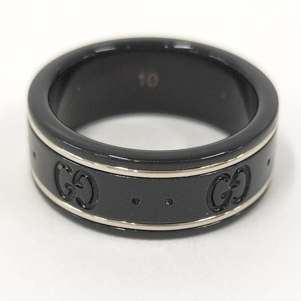 Gucci Icon Ring Ceramic Black Gold — view 3