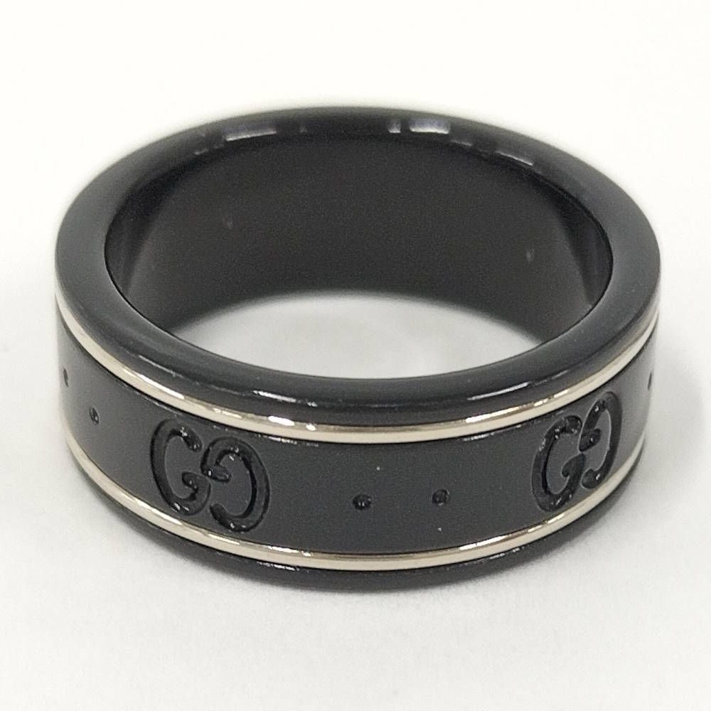 Gucci Icon Ring Ceramic Black Gold — view 2