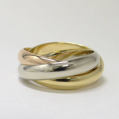 Cartier Trinity Ring YG PG 18k White Gold YG PG Three — view 3