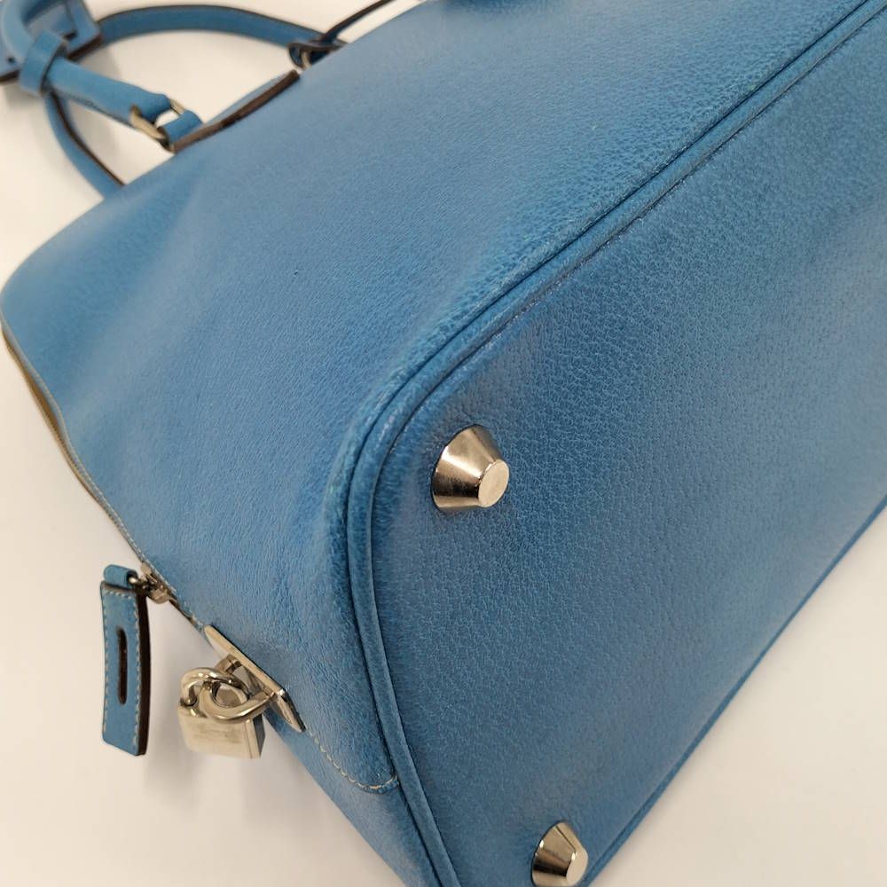 Prada Handbag Leather Blue — view 4