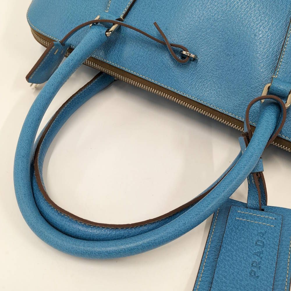 Prada Handbag Leather Blue — view 5