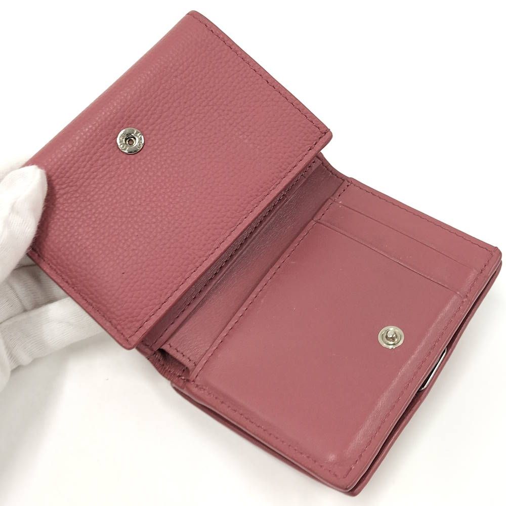 Loewe Trifold Wallet Anagram Leather Pink — view 4
