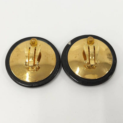 Chanel Earrings Plated Black Gold — view 4