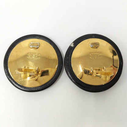 Chanel Earrings Plated Black Gold — view 7