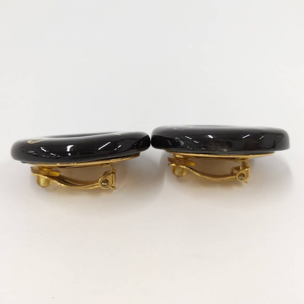 Chanel Earrings Plated Black Gold — view 3