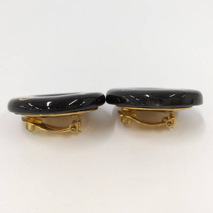 Chanel Earrings Plated Black Gold — view 3