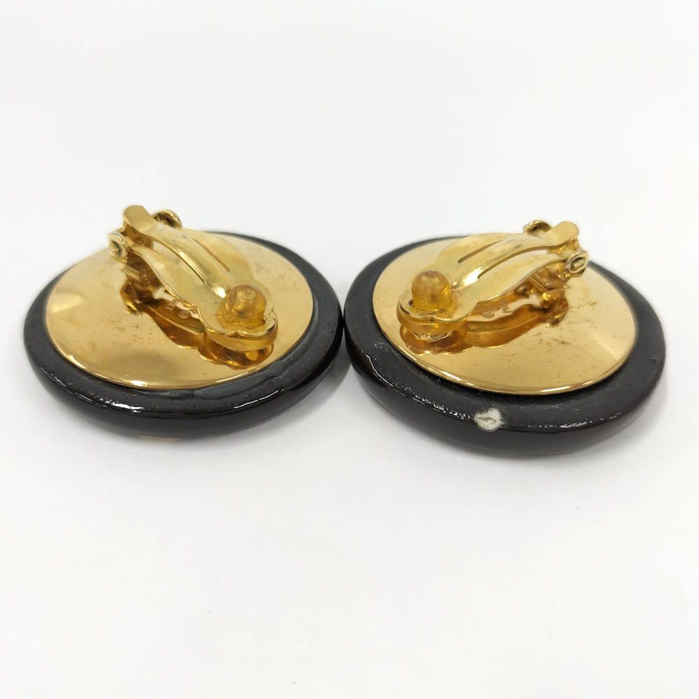 Chanel Earrings Plated Black Gold — view 5