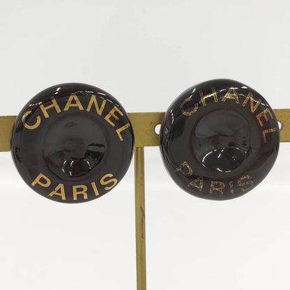 Chanel Earrings Plated Black Gold — view 8