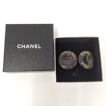 Chanel Earrings Plated Black Gold — view 9