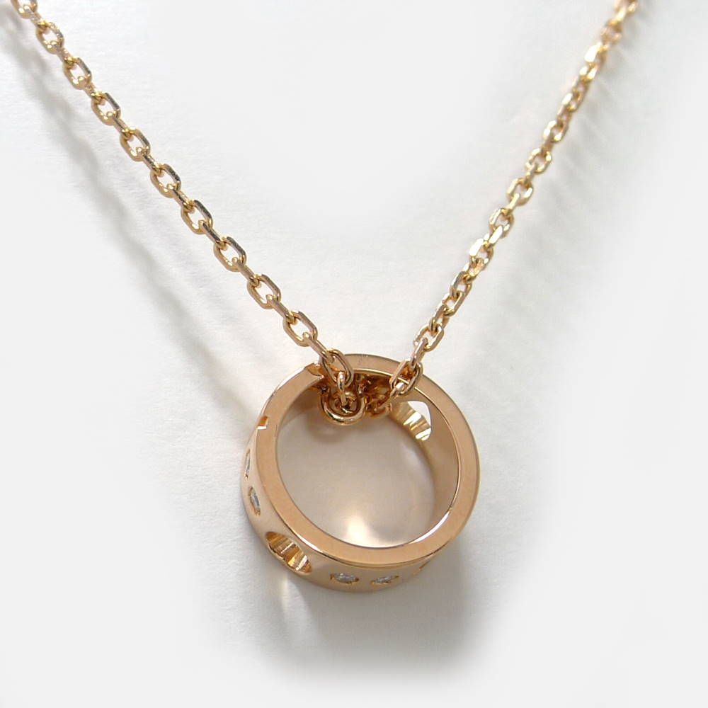 Gucci Necklace Icon Amor 18k Pink Gold Diamond