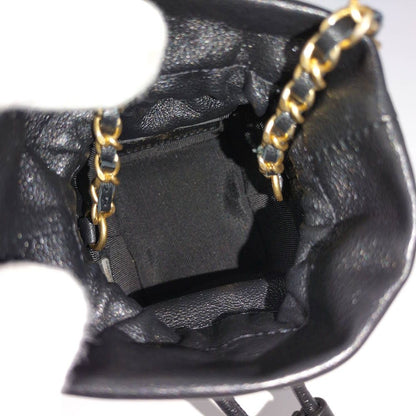 Chanel Mini Cube Chain Shoulder Bag Quilted Lambskin Black — view 9