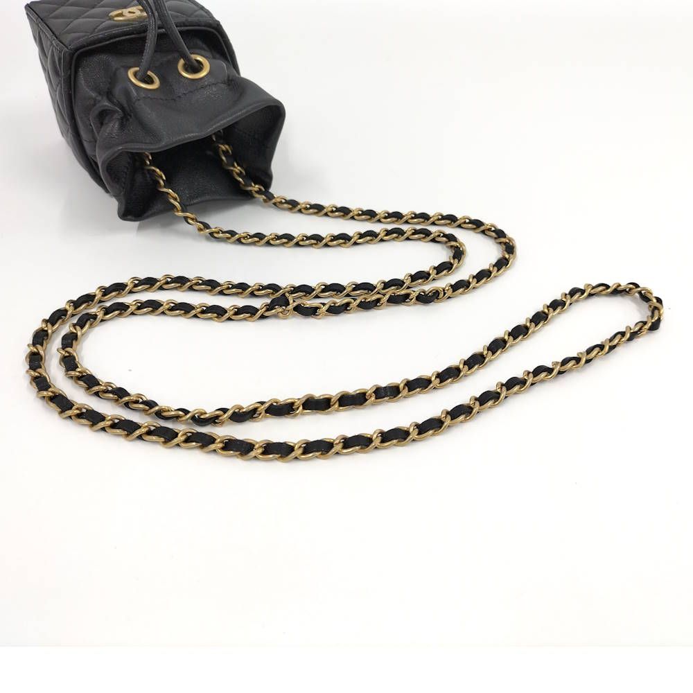 Chanel Mini Cube Chain Shoulder Bag Quilted Lambskin Black — view 4