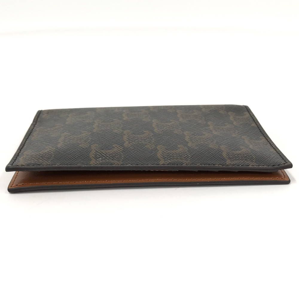 Celine Passport Case Triomphe Leather Brown — view 6