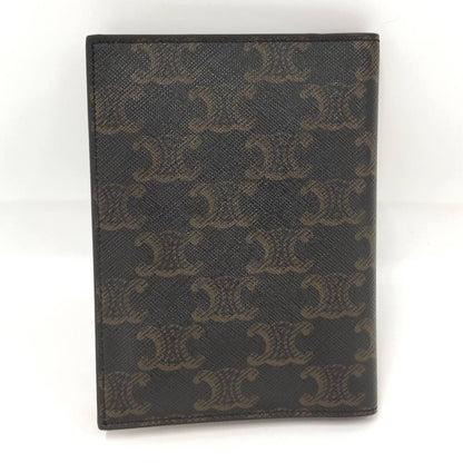 Celine Passport Case Triomphe Leather Brown — view 3