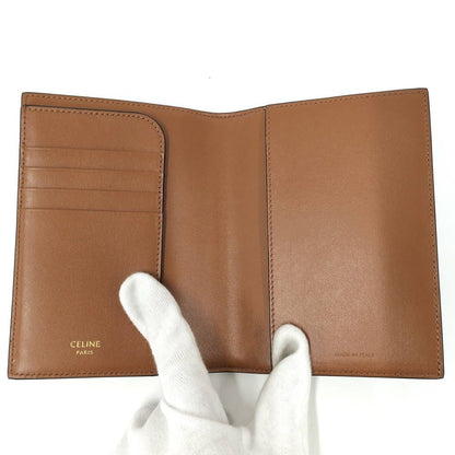 Celine Passport Case Triomphe Leather Brown — view 2
