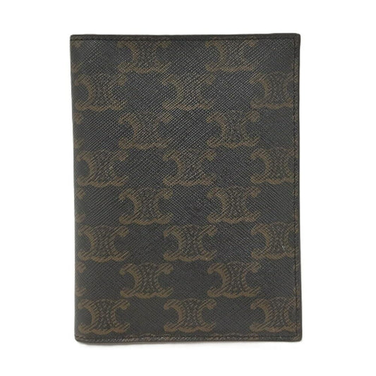 Celine Passport Case Triomphe Leather Brown