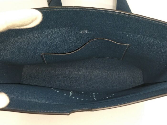 Hermes Vidoposh Shoulder Bag Togo Navy — view 8