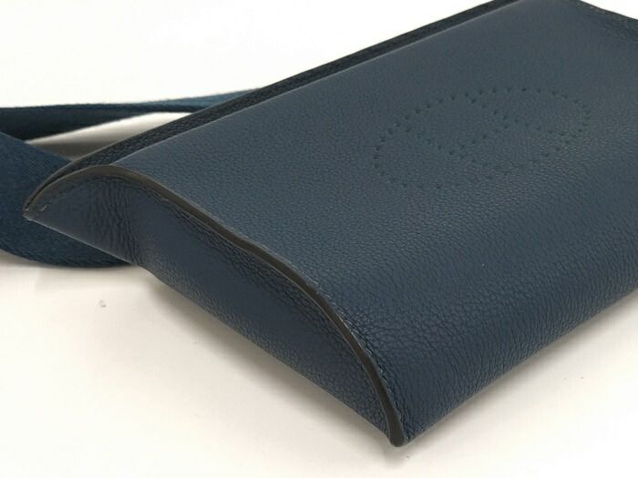 Hermes Vidoposh Shoulder Bag Togo Navy — view 4