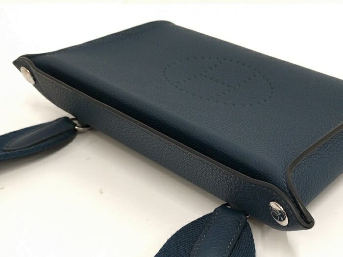 Hermes Vidoposh Shoulder Bag Togo Navy — view 3