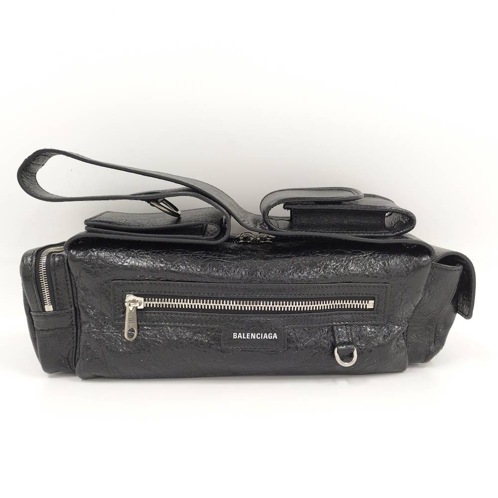Balenciaga Super Business Shoulder Bag Leather Black — view 2
