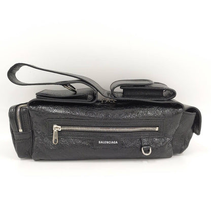 Balenciaga Super Business Shoulder Bag Leather Black — view 2