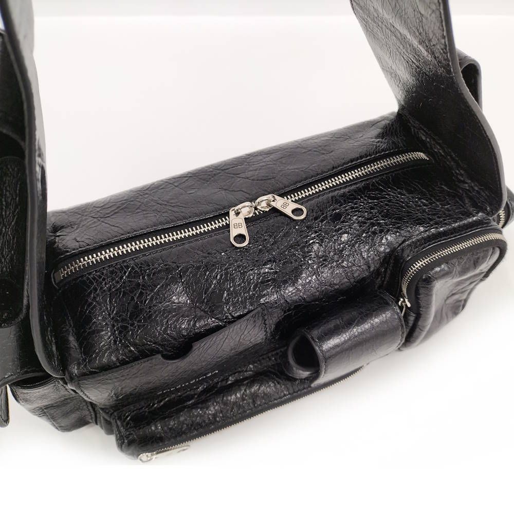 Balenciaga Super Business Shoulder Bag Leather Black — view 8