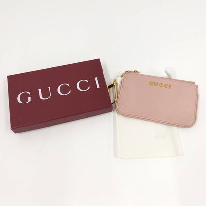 Gucci Script Coin Case Leather Pink — view 9